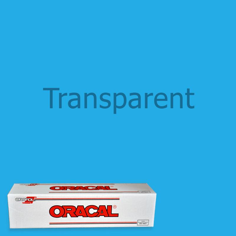 Oracal 8300 Transparent Vinyl - 15 in x 10 yds - Punched