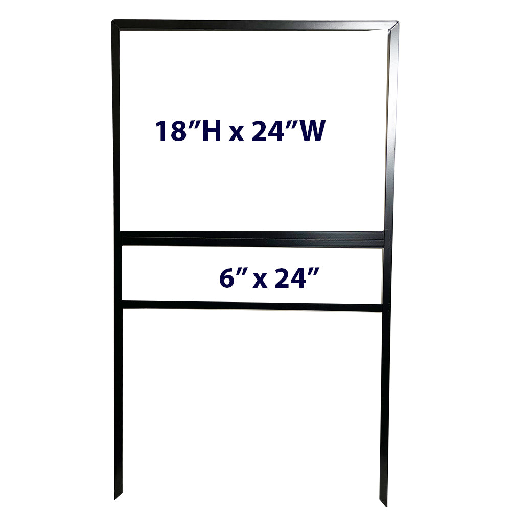 Real Estate Sign Frames with Single Rider - 18 in x 24 in- Set of 5