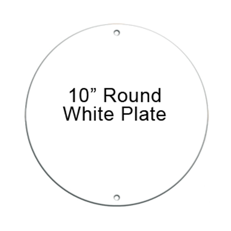 Plastic 10 inch Round Sign Blanks - White