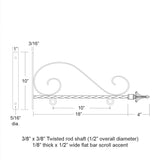 18 inch Regular Scroll Bracket