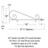 24 inch Regular Scroll Bracket
