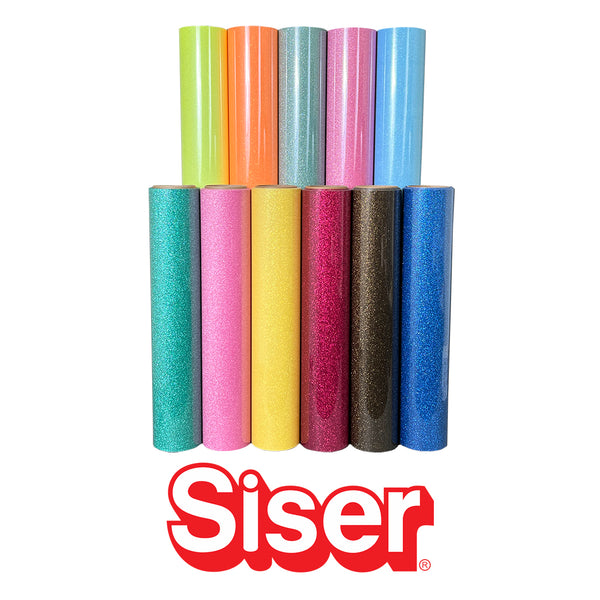 Siser Glitter Heat Transfer Vinyl: Neon Pink , 11.8 x 36 inches 