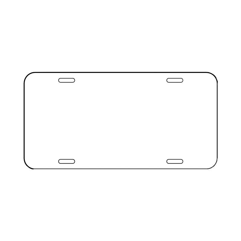 Blank Plastic License Plates - 6 in x 12 in
