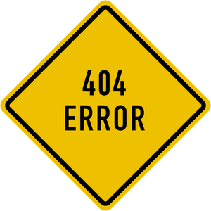 Caution - 404 Page Not Found